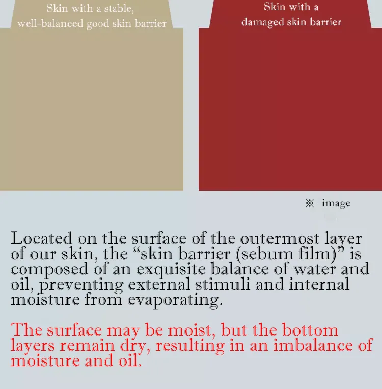 The surface may be moist, but the bottom layers remains dry, resulting in an imbalance of moisture and oil.