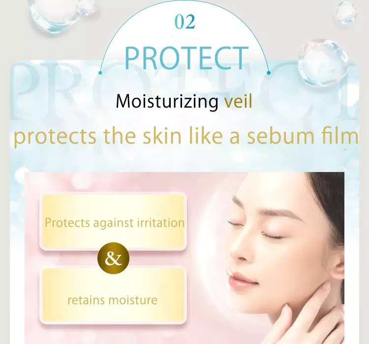 02 Moisturizing veil protects the skin like a sebum film