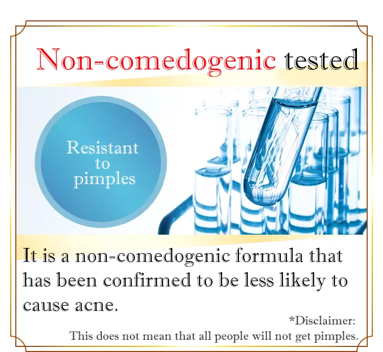 Non-comedogenic tested